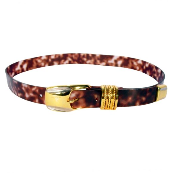 BB SIMON Vintage Tortoise Shell Belt Sz M (27"-31") - MINT - Made in SPAIN - Picture 3 of 5